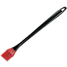 Chef Craft Select Silicone Basting Brush, 14 inch, Black/Red