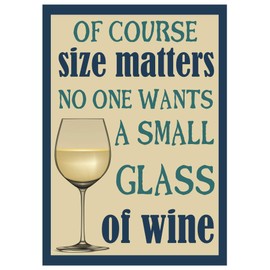 Bang Tidy Clothing Metal Bar Signs Tin Plaque Vintage Style - Ideal Accessories for Home Bar Pub Shed Man Cave Gift - 3 Sizes Of Course Size Matters