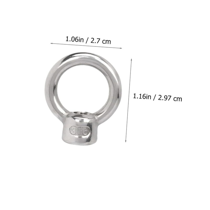 Healvian 4pcs Eye Nut M8 Tie- Downs Eye Bolt Eye