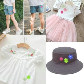 25pcs Pretty Sunflower Flower Iron On Patch Embroidey Motif Children Girls Women Fabric Applique(Randomly Color,10pcs/Large+15pcs Small)