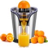 FOHERE Orange Juicer Squeezer Electric Citrus Juicer with Two Interchangeable