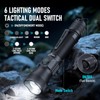 ULTRAFIRE Tactical EDC Flashlight with Holster,1350 High Lumens Rechargeable Police