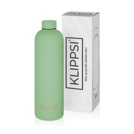 KLIPPSI® Stainless Steel Drinking Bottle, 1000 ml, Insulated Thermal Flask, 12 Hours Warm 24 Hours Cold, Leak-Proof, Durable, BPA Free and Reusable, Ideal for Sports, School, Travel and Outdoor
