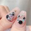 Black Chic Chris Handmade Nail Tips - Short Square /