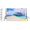 AOFOTO 10x8ft Cruise Ship Backdrops for Party Beautiful Sea Landscape