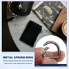 sourcing map D Shaped Spring Snap Keychain Clip, 27mm Metal
