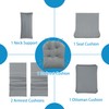 MABOZOO 6 PCS Glider Rocker Replacement Cushions with Storage Side