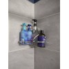 SANLIV Large Solid Brass Corner Shower Soap Tray Basket Chrome