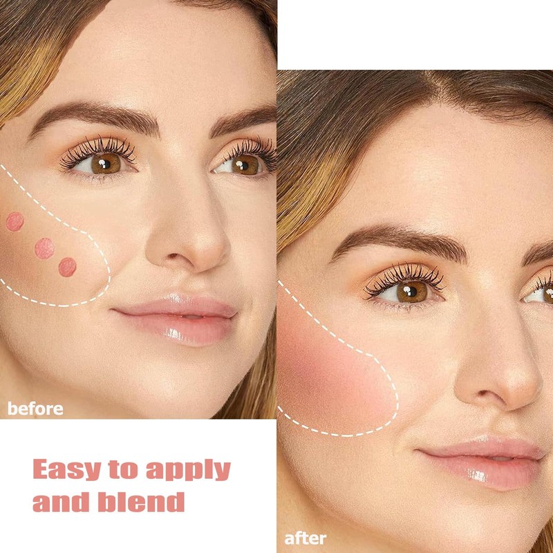 Natural-Looking Liquid Blush with Soft Cream Texture, Long-Lasting Formula for