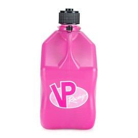 VP Racing 3812-CA, 5.5-Gallon Square Motorsport Jug Pink (4 Pack) w/ 14" Standard Hose (4 Pack) Close-Trimmed Cap and Neck for Tight Seal