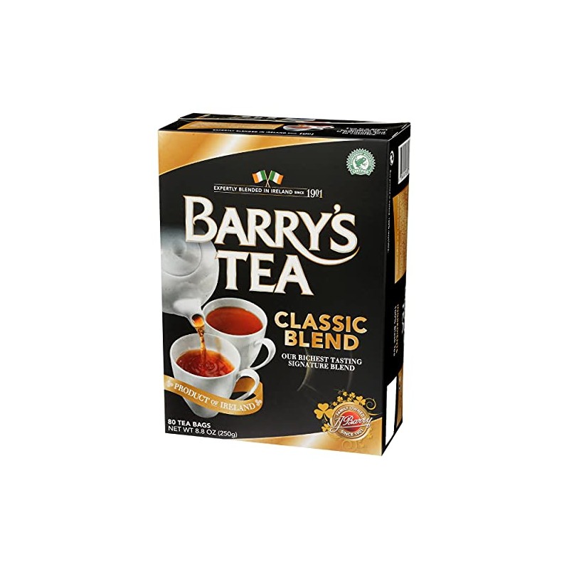 Barry's Tea Bags, Classic Blend, 80 Count, 8.8 Oz, (00102506)