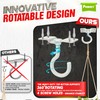 [UPGRADED] 2Pcs 200LBS Rotatable Ceiling Hooks with 4 Screw Points