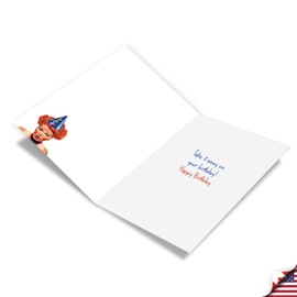 NobleWorks Funny Birthday Paper Card with 5 x 7 Inch Envelope (1 Card) Bday Exercising C10662BDG