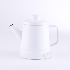 Fuji Hollow Coffee Kettle, 1.6 L (1.6 L), Induction Compatible, SD-16CP2, Solid Enamel Pot, Open Fire (White)