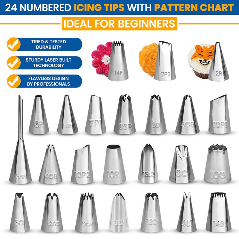 RFAQK Cake Decorating Kit Tools - RFAQK 130 Pcs Cake
