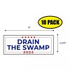 Tampa Printing 10 PACK 3.375"x9" TRUMP DRAIN SWAMP 2024 Sticker
