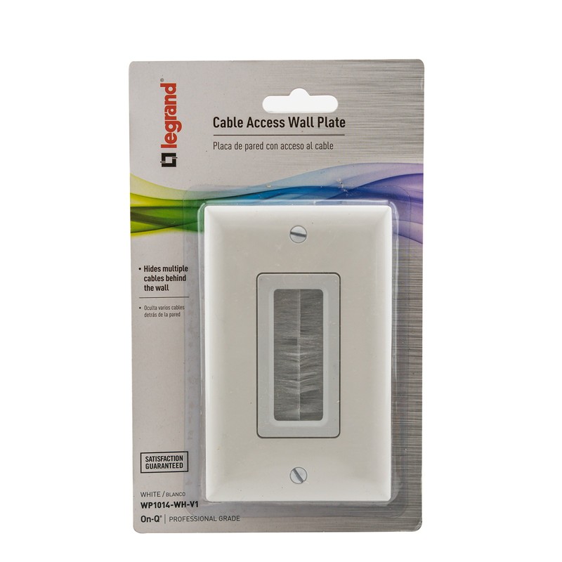 Legrand - OnQ Cable Access Wall Plate, Recessed Wall Plate