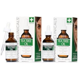 Advanced Clinicals Aceite de árbol de té para enrojecimiento y golpes. Tratamiento y prevención de Maskne. Ayuda a aclarar la piel. (Dos - 1.8 oz)