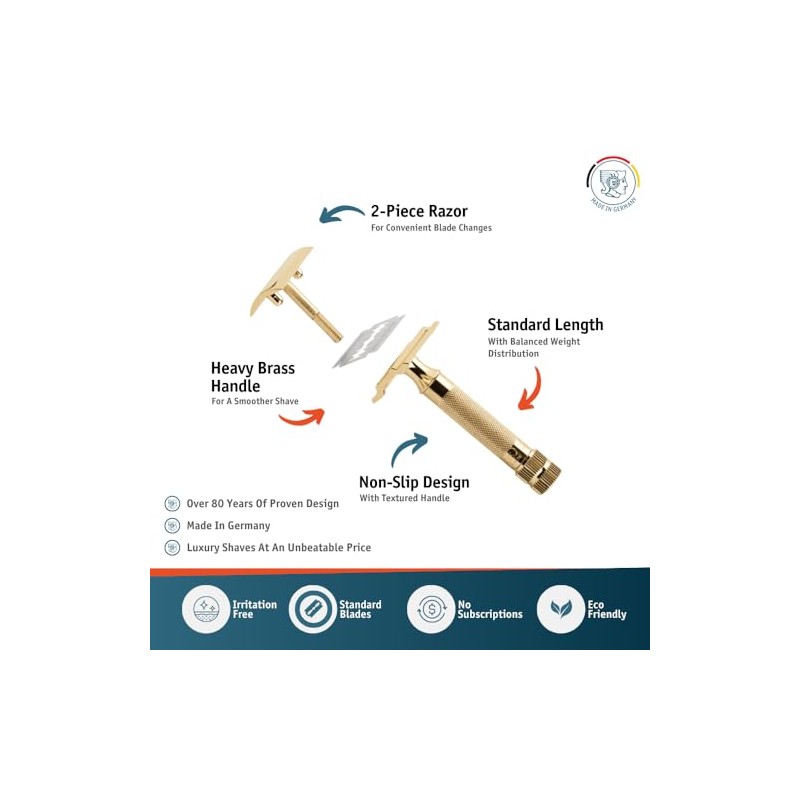 Merkur-Razor Double Edge Safety Razor Gold Plated
