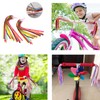 1Pair (2pcs) Bike Handlebar Streamers Bicycle Grips Colorful Polyester Streamers