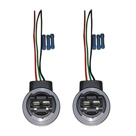 Muzzys - Set of 2-3157/4157 Wire Harness Pigtail Socket for LED and Standard Bulbs Turn Signal, Brake Light, DRL, Daytime Running Lights, Backup, Reverse Lights