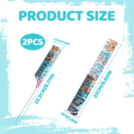 Cutting Comb,2 Pcs Hairdressing Comb,Cutting Comb Hairdressing Professional,Comb Set Cutting,Hair Cutting Comb for Salon Hairdresser Comb,Hair Styling Comb Set for Thick, Long, Wet or Curly Hair