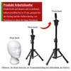 WXYYKX Wig Stand Adjustable Practice Head Tripod Mini Wig Head