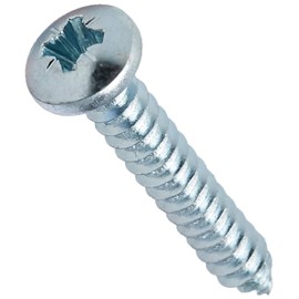 ForgeFix Self Tapping Screws Pan Head | 1" x 8 | Zinc Plated | Box 200