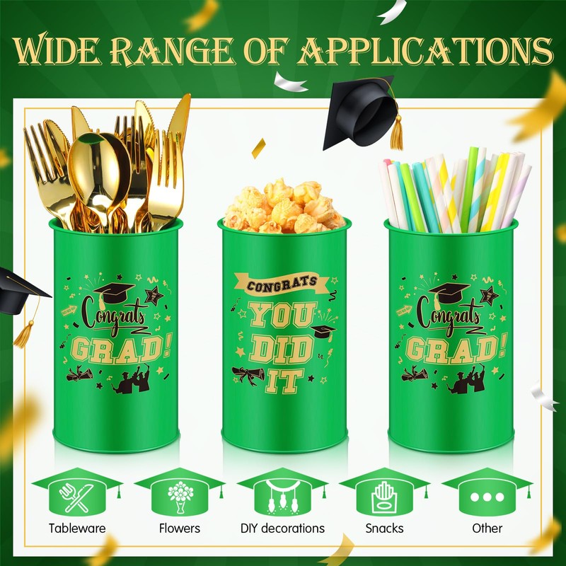 Domensi 6 Pcs 2025 Graduation Table Centerpiece Vase Decorations Class