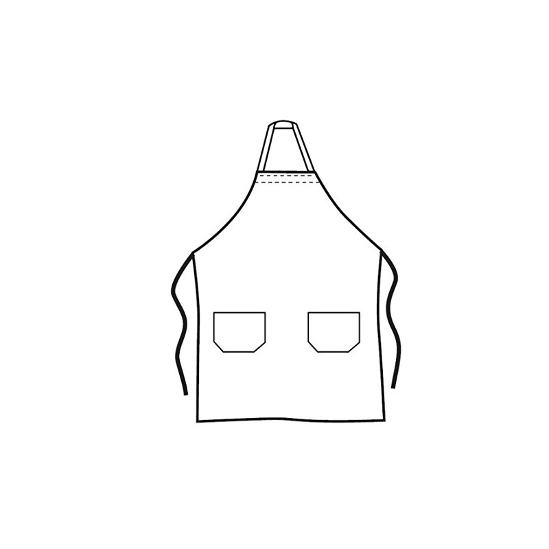 MHF Aprons Bib Aprons 1 Piece Pack-2 Waist Pockets- New