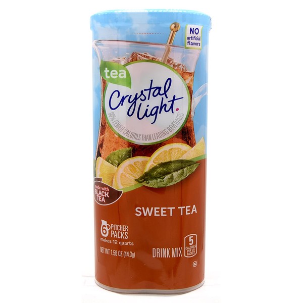 Crystal Light Sweet Tea, 12-Quart 1.56-Ounce Canister (Pack Of 2)