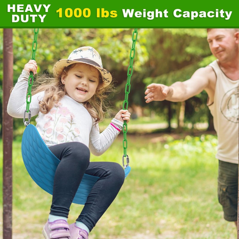 2Pcs 100" Swing Chain with Carabiners 1000 LBs Capacity Heavy