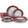 vancasso Starry Dinnerware Set for 4, Handmade Reactive Glaze Stoneware