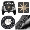 Spare Wheel Tyre Cover, Compass Pattern Print, Universal Waterproof Wheel