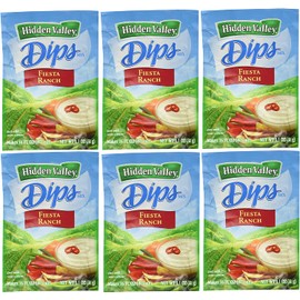 Hidden Valley Dips Mix, Fiesta Ranch 1.1 Oz Packets (Pack of 6)