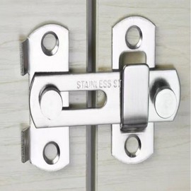 Small Stainless Steel Hasp and Staple Lock with Fixing Screws for Swing/Sliding Doors Large Small 6ea