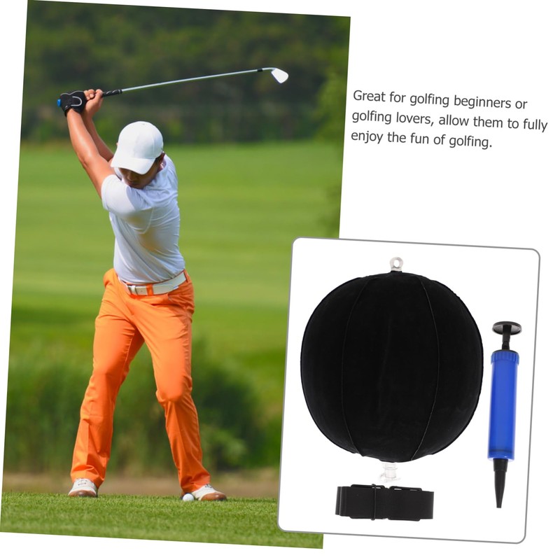 Mikinona Golfing Training Aid Inflatable Posture for Beginners Neck Rope