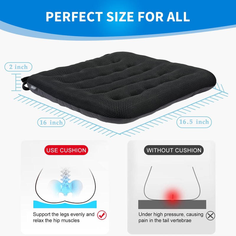 SINOSSO Excellent Support Effect Office Chair Cushion 1 Pack, Luxury