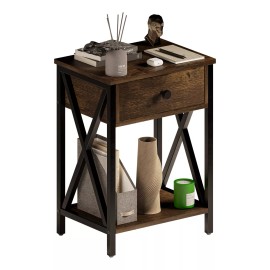 Mubson Buro De Madera Mdf Mubson. Mesa De Noche Recamara O Sala Color Marrón