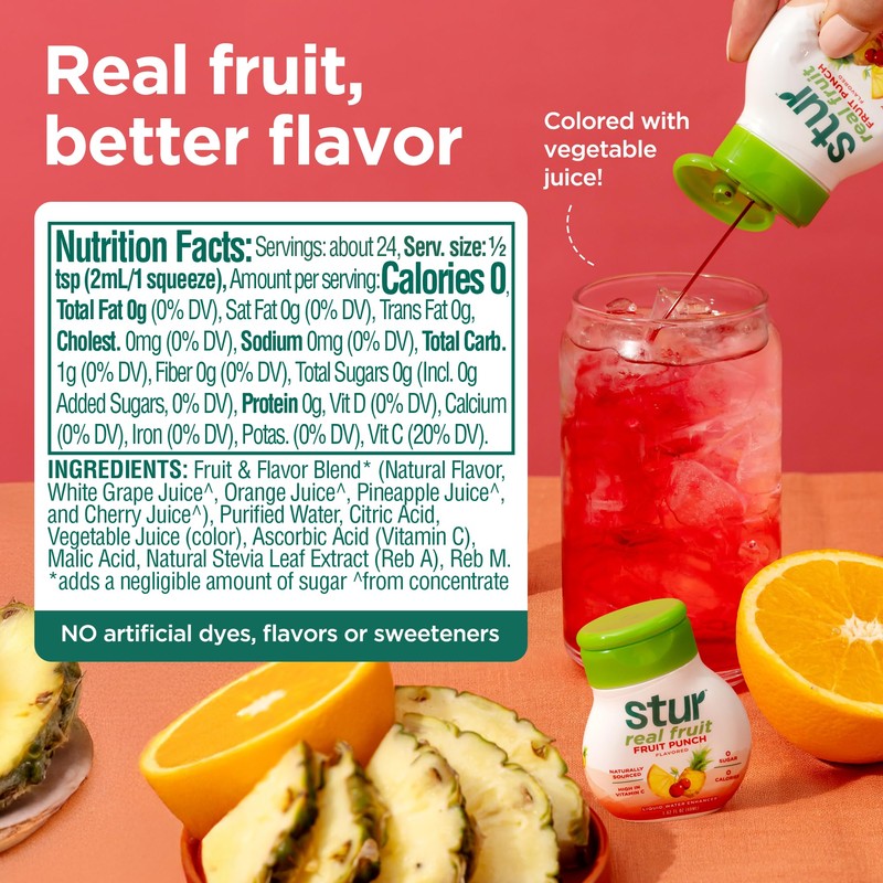 Stur Liquid Water Enhancer | Fruit Punch | Naturally Sweetened