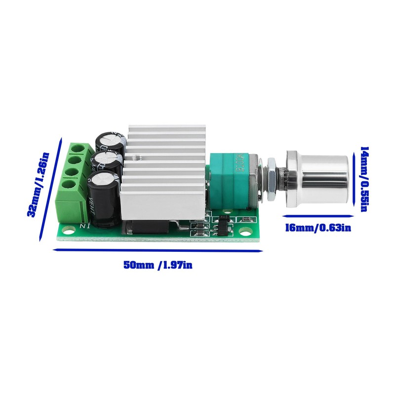 OTOTEC 2pcs PWM DC Motor Speed Controller 12V-24V 10A Fan