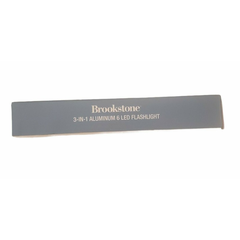 Brookstone 3-in 1 Aluminium 6 LED Flashlight with Carabriner and