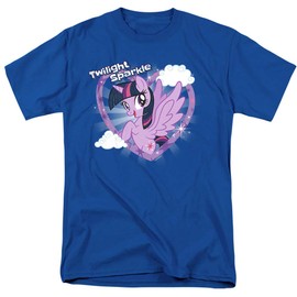 My Little Pony TV Twilight Sparkle Unisex Adult T Shirt for Men and Women, Royal, Large