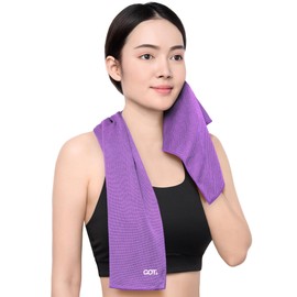 GOT Sports Cooling Towel (40"x12") – Chilly Towel for Neck & Face Wraps - Cooling Rag for Hiking, Gym, Yoga & Workouts (Purple)