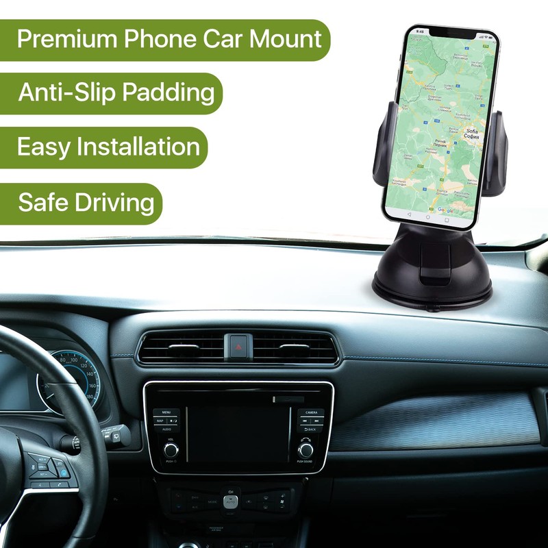 LAX Gadgets Premium Phone Car Mount - Strong Suction Cup