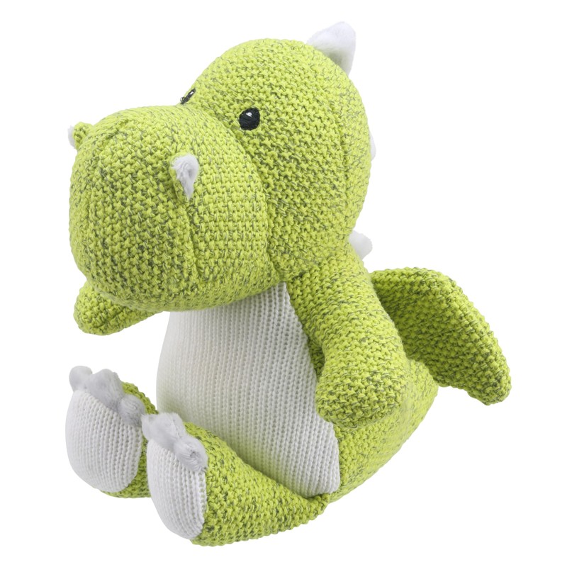 Wilberry - Knitted - Green Dragon Soft Toy - WB004328
