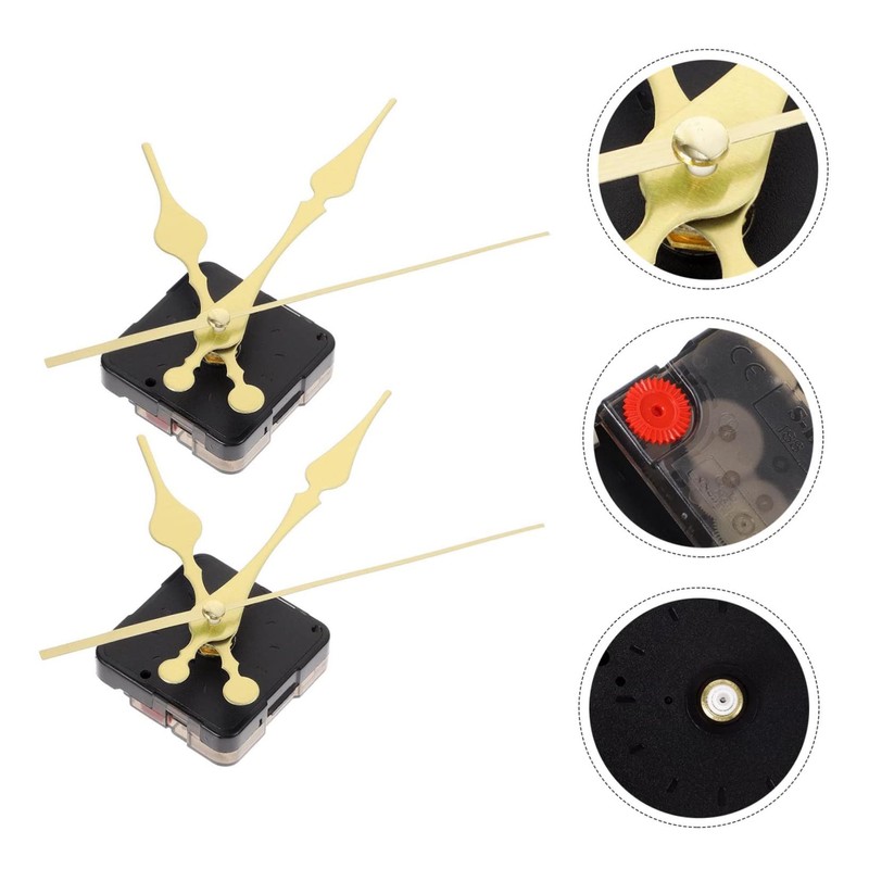 SHINEOFI 3sets 2pcs DIY Mute Clock Movement Lightweight Durable Mechanism