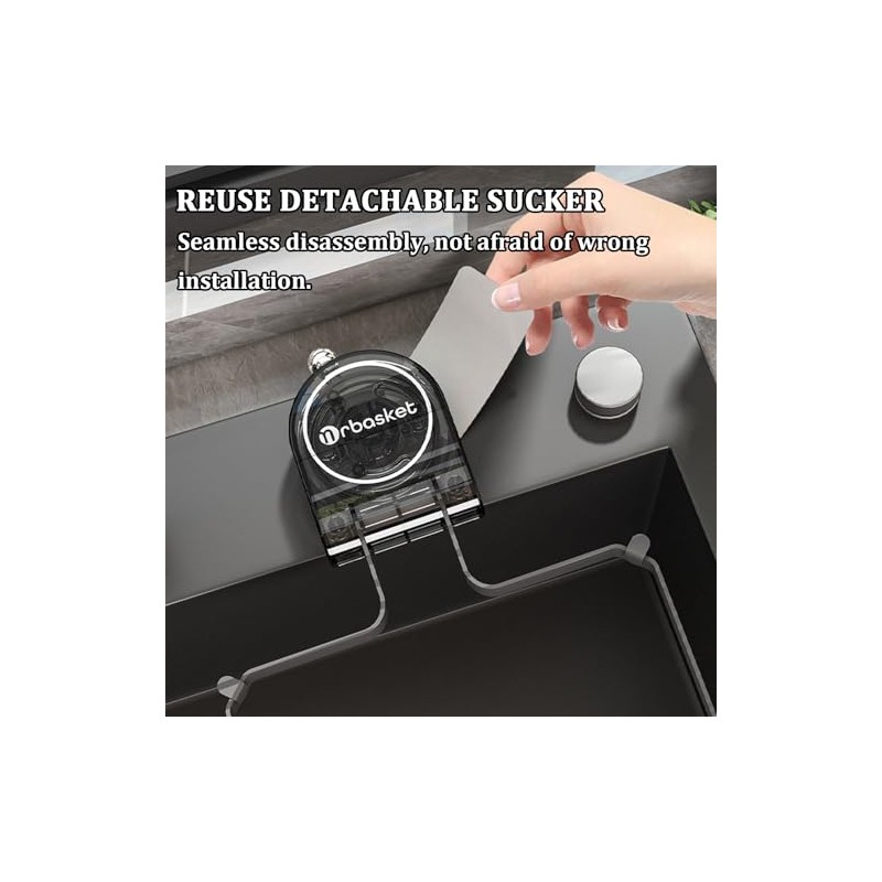 Kitchen Sink Strainer with Suction Cup & Filter Bag Holder