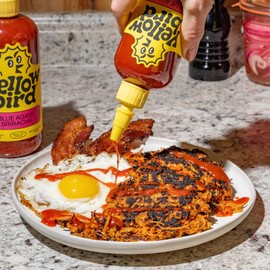 Yellowbird® Classic Blue Agave Sriracha 9.8 oz. Pantry Size (Mellow Hot | 1 Bottle | Made in Texas)