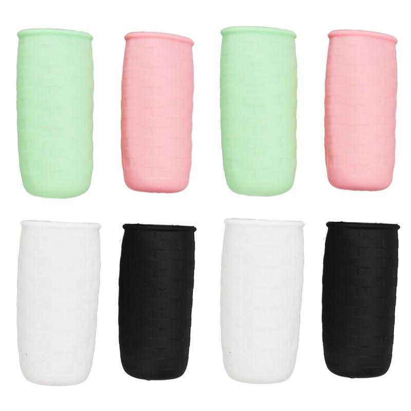8pcs Travel Leak Proofing Elastic Sleeve Bottle Covers Soft Silicone